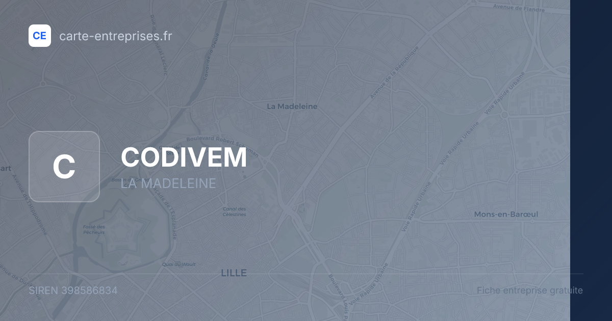 CODIVEM — 398586834 — fiche entreprise