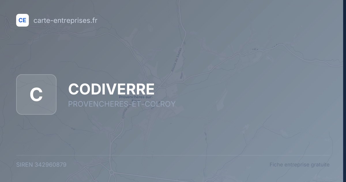 CODIVERRE — 342960879 — fiche entreprise