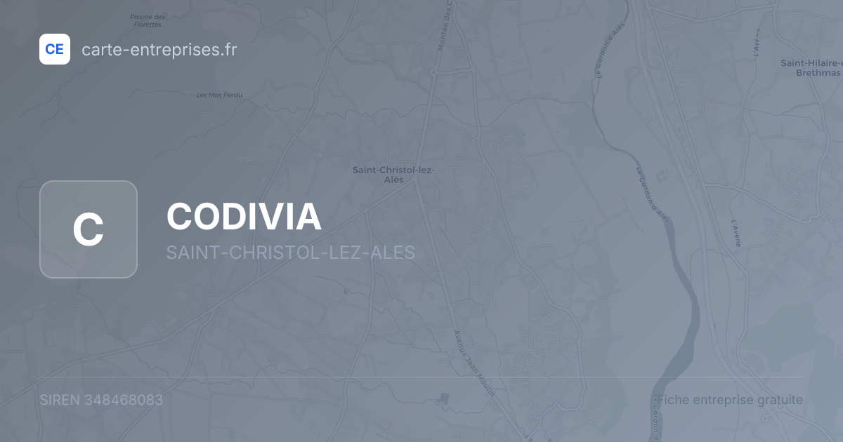 CODIVIA — 348468083 — fiche entreprise