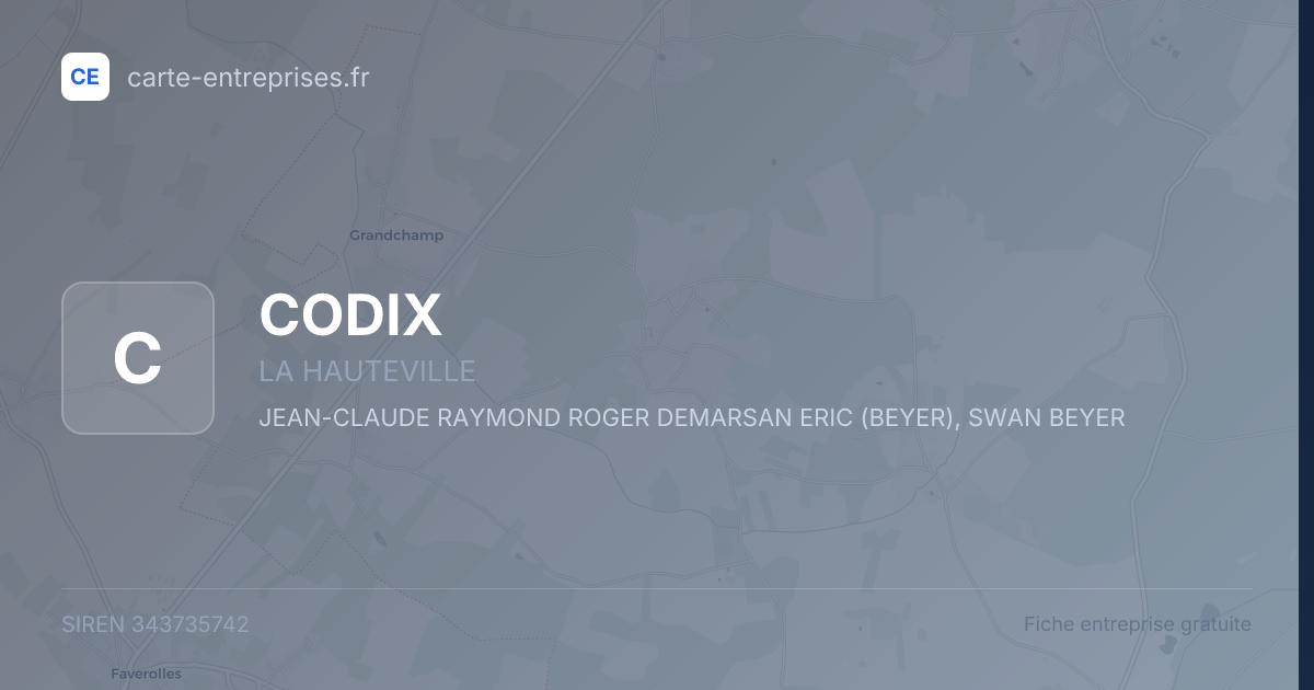 CODIX — 343735742 — fiche entreprise