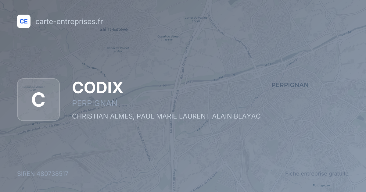 CODIX — 480738517 — fiche entreprise