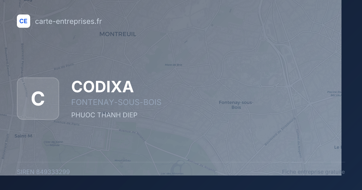 CODIXA — 849333299 — fiche entreprise