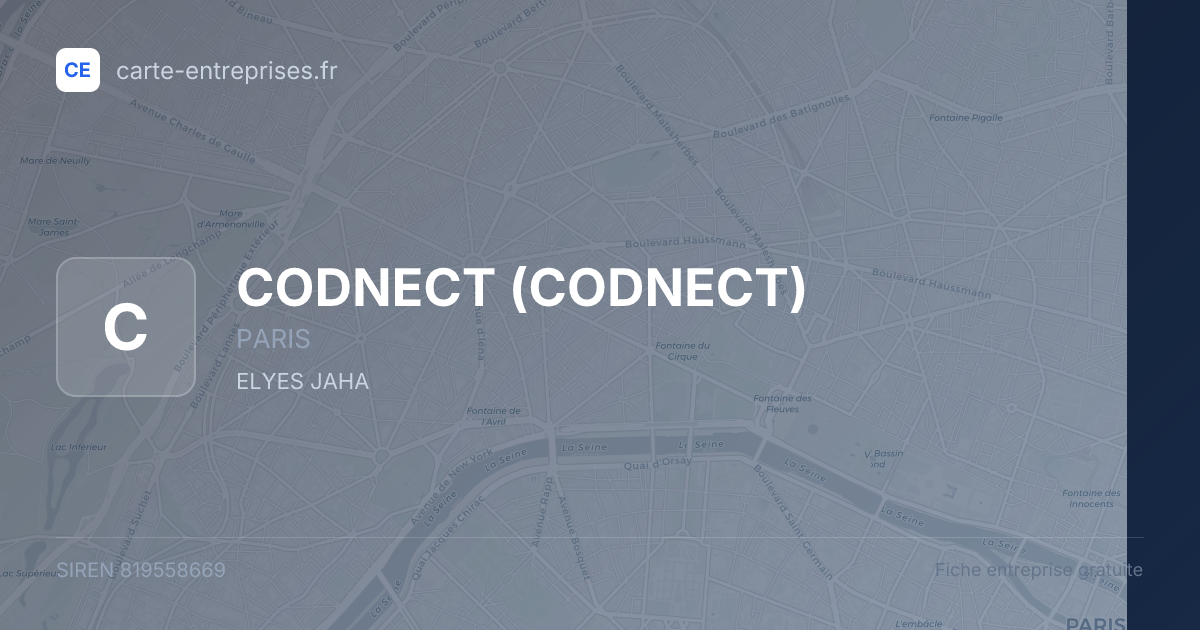CODNECT — 819558669 — fiche entreprise