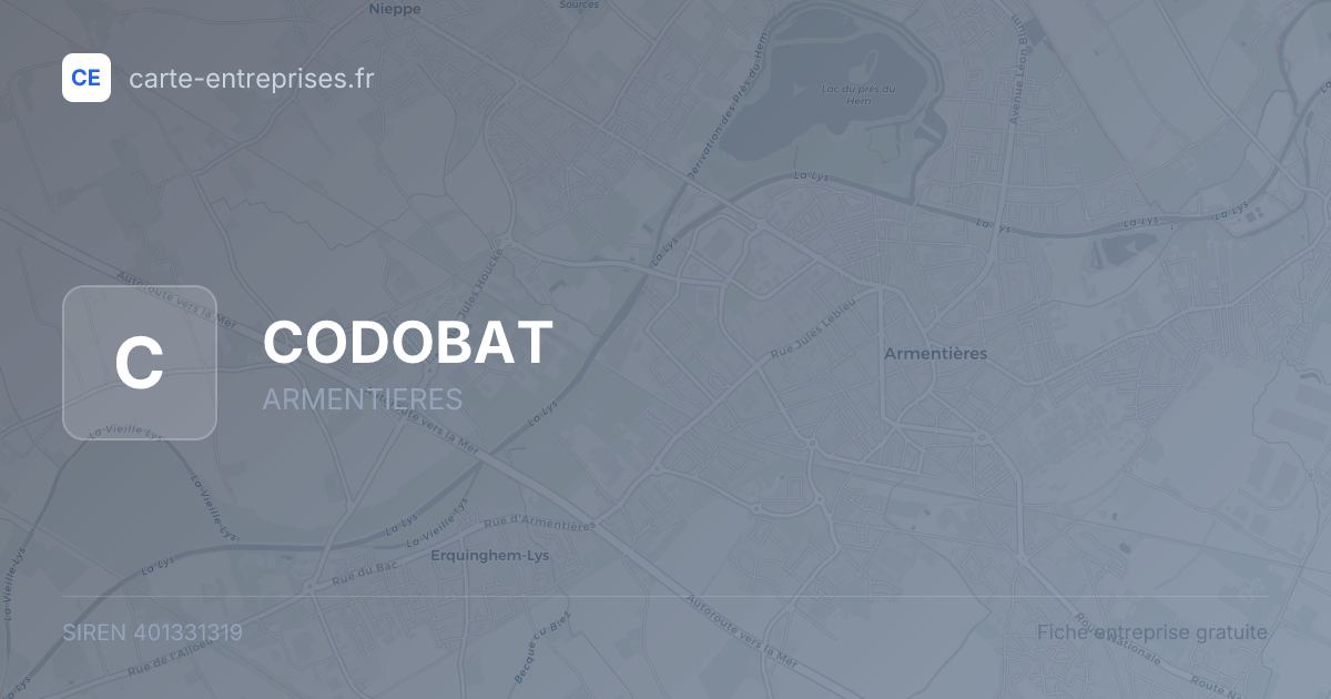 CODOBAT — 401331319 — fiche entreprise