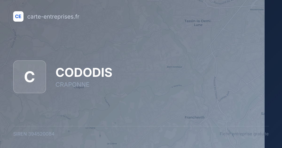 CODODIS — 394520084 — fiche entreprise