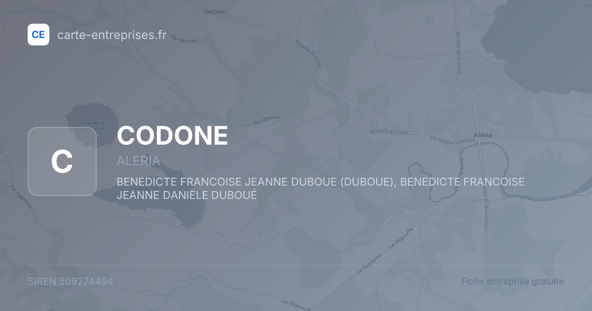 CODONE — 509274494 — fiche entreprise