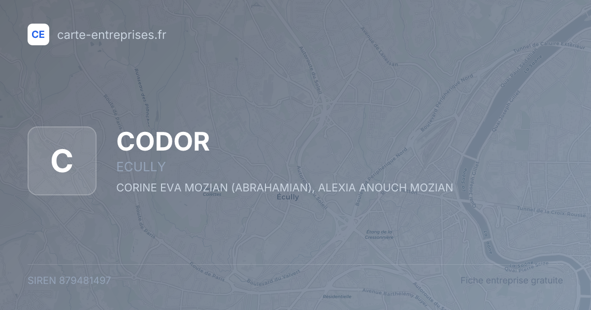 CODOR — 879481497 — fiche entreprise