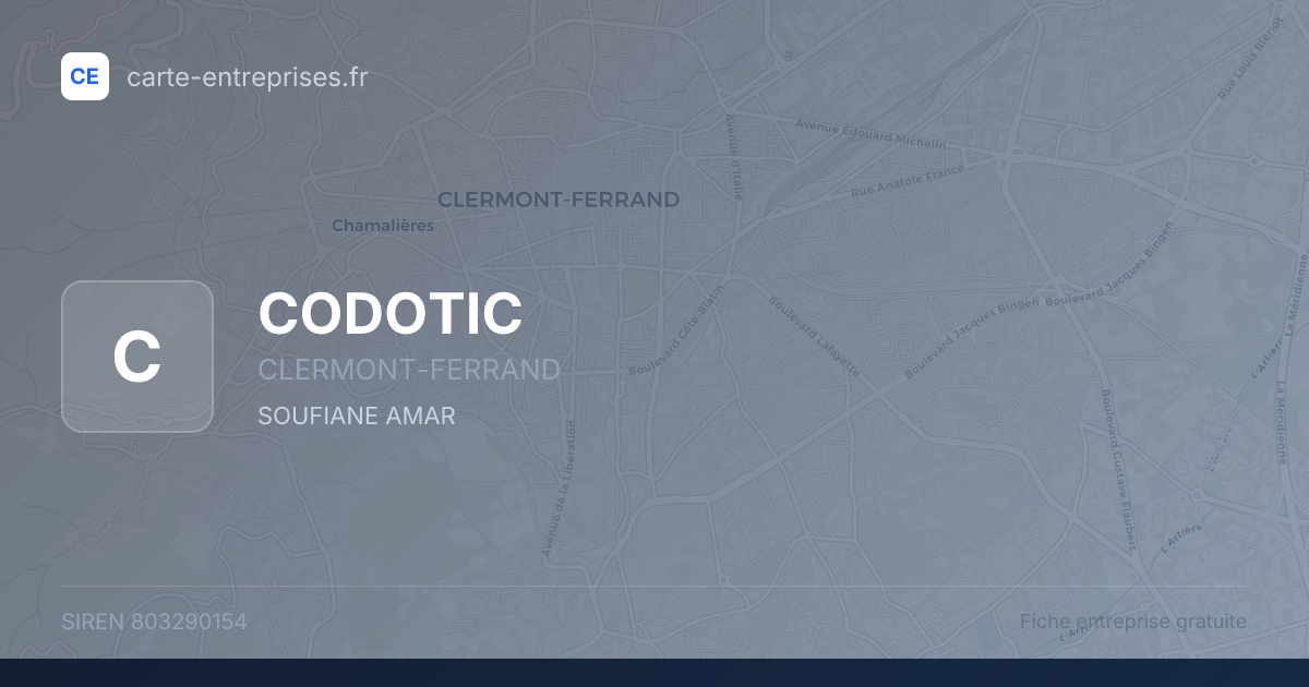 CODOTIC — 803290154 — fiche entreprise