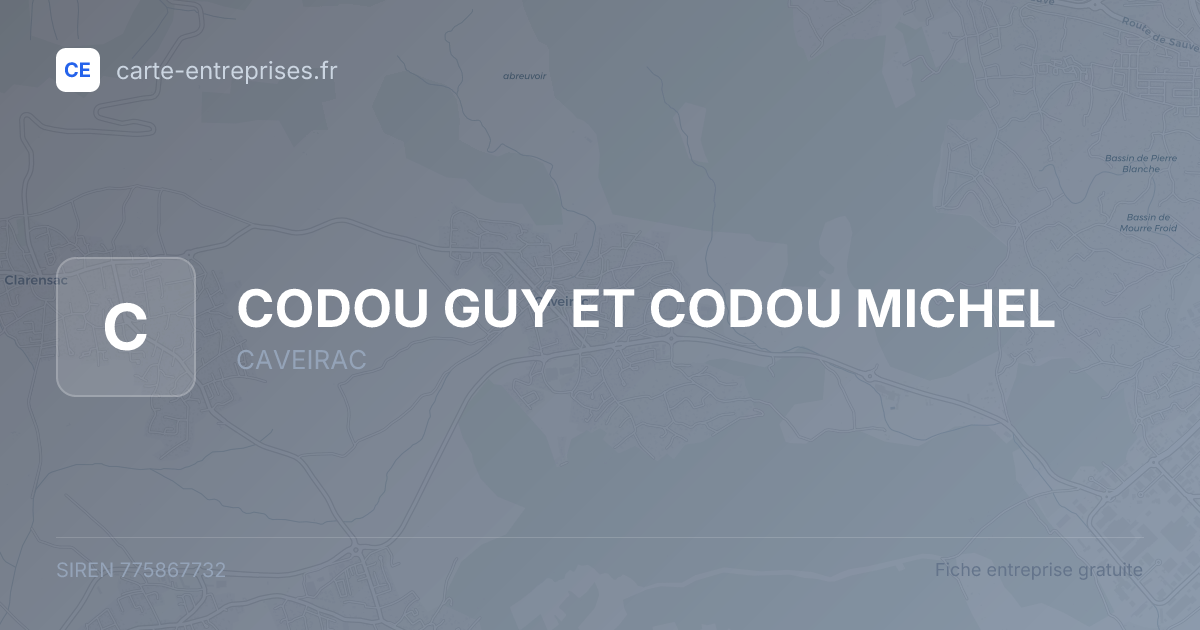 CODOU GUY ET CODOU MICHEL — 775867732 — fiche entreprise