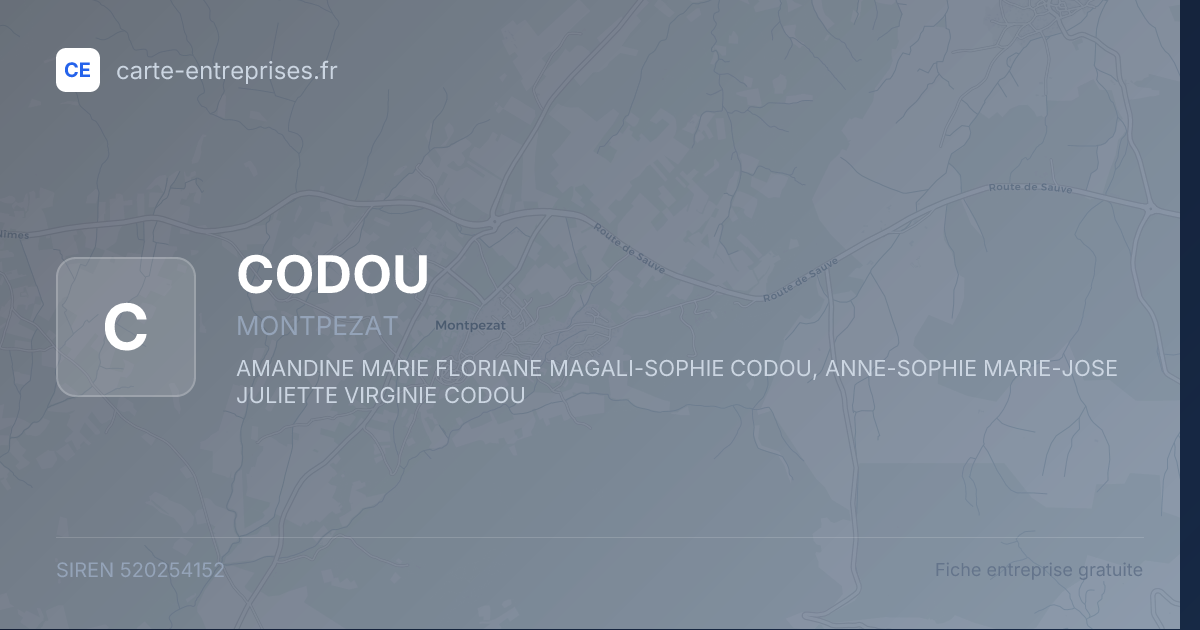 CODOU — 520254152 — fiche entreprise