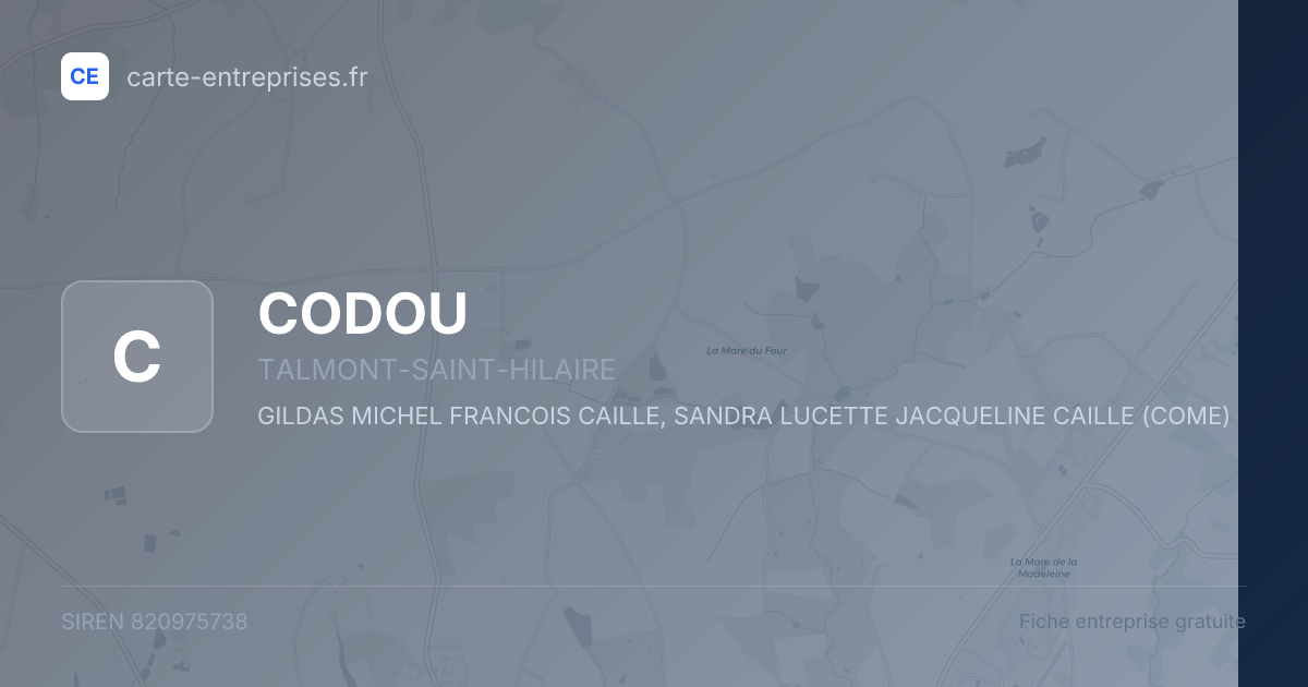 CODOU — 820975738 — fiche entreprise
