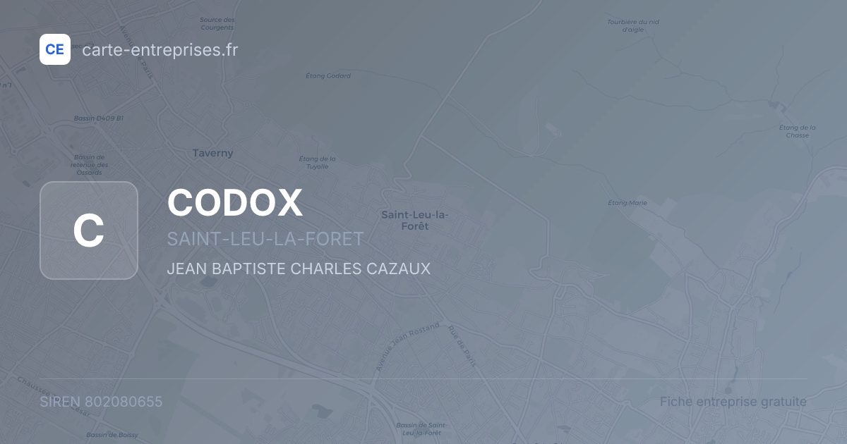 CODOX — 802080655 — fiche entreprise