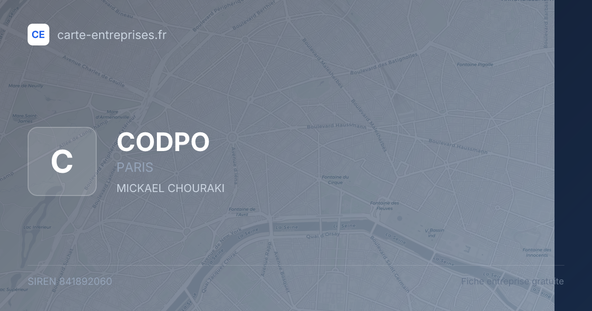 CODPO — 841892060 — fiche entreprise