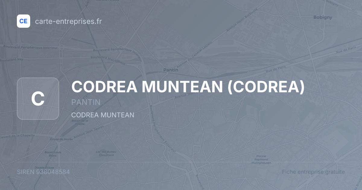 CODREA MUNTEAN (CODREA) — 938048584 — fiche entreprise