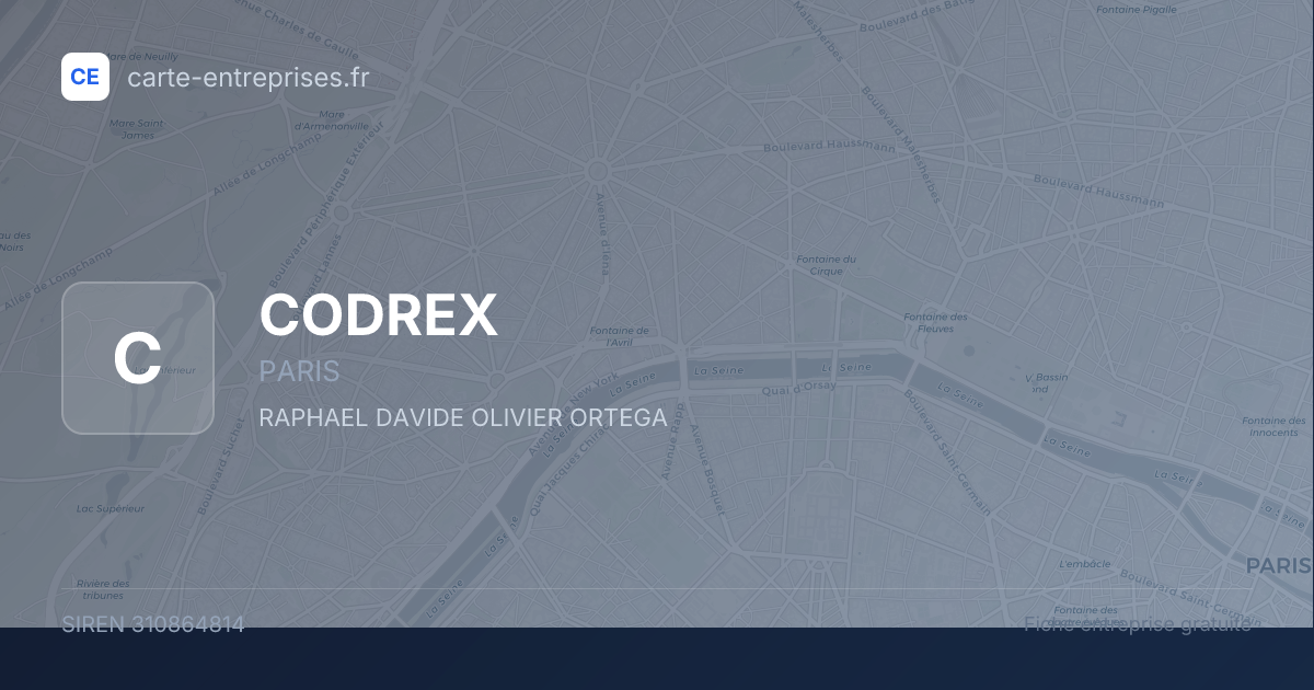 CODREX — 310864814 — fiche entreprise