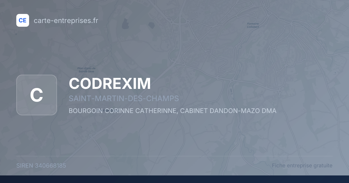 CODREXIM — 340668185 — fiche entreprise
