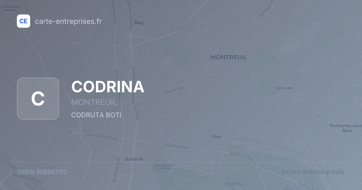 CODRINA — 908867112 — fiche entreprise