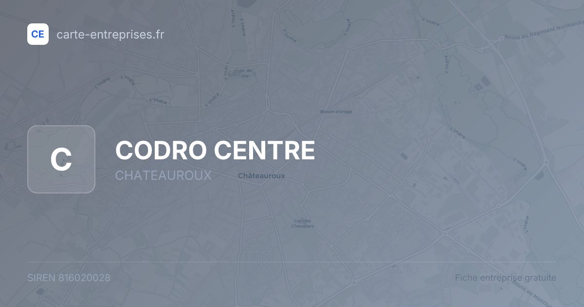 CODRO CENTRE — 816020028 — fiche entreprise