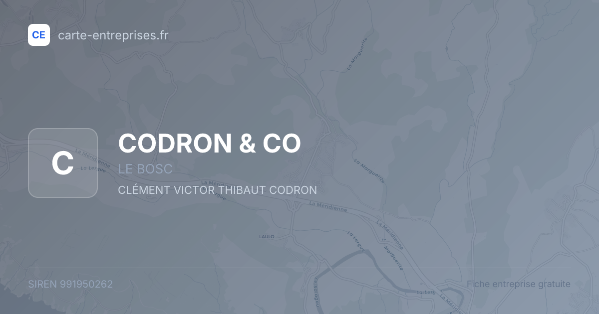 CODRON & CO — 991950262 — fiche entreprise