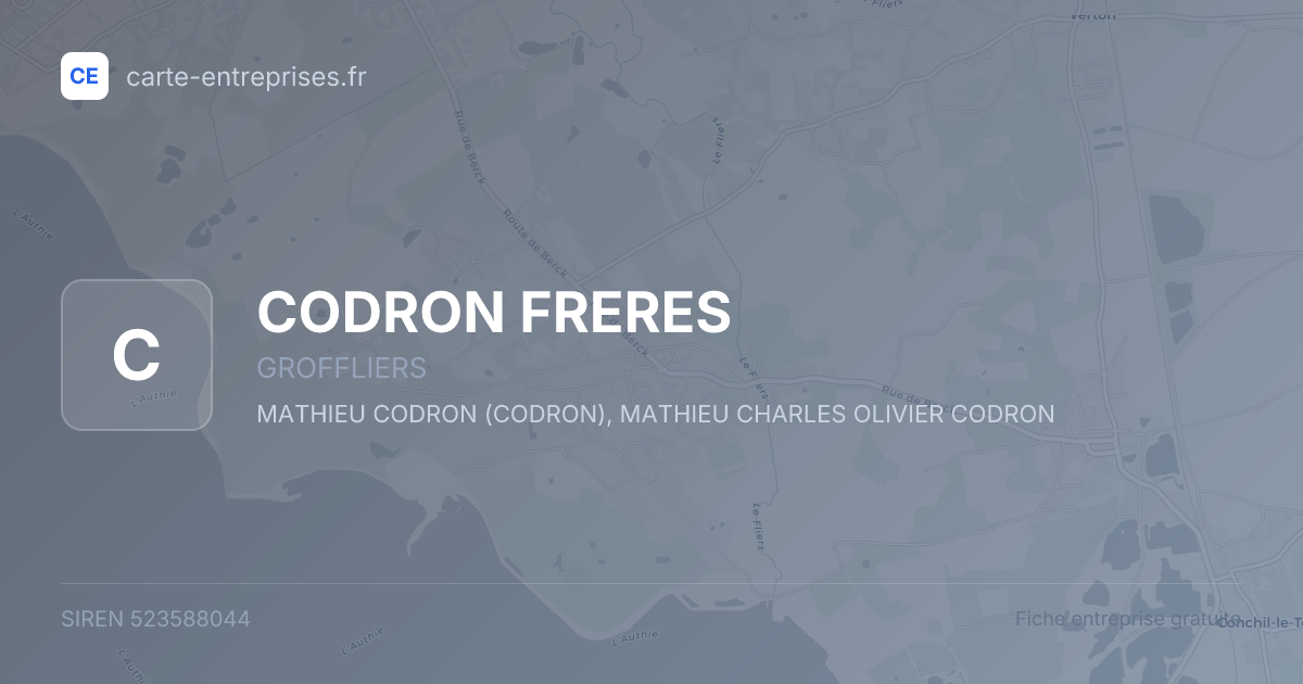 CODRON FRERES — 523588044 — fiche entreprise