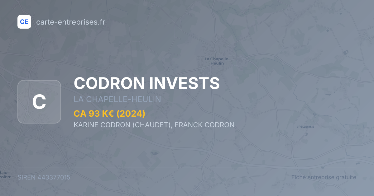 CODRON INVESTS — 443377015 — fiche entreprise