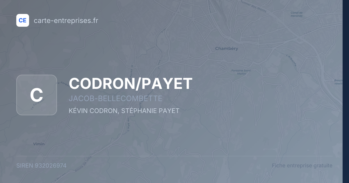 CODRON/PAYET — 932026974 — fiche entreprise