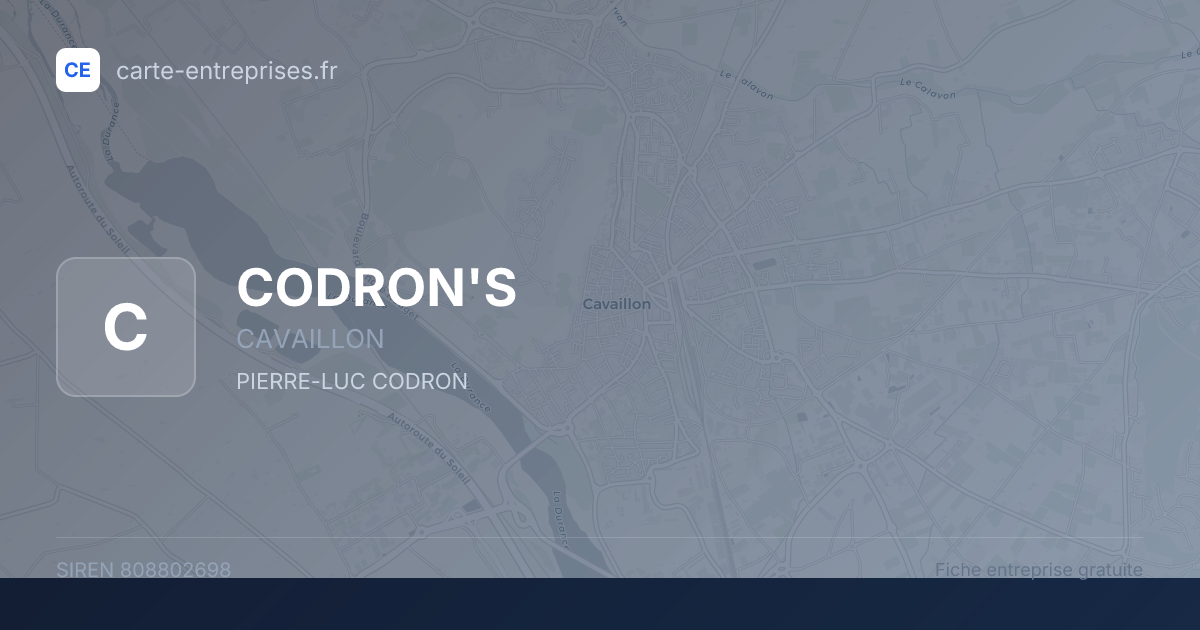 CODRON'S — 808802698 — fiche entreprise