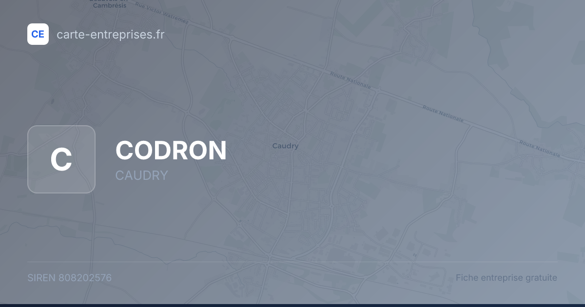 CODRON — 808202576 — fiche entreprise