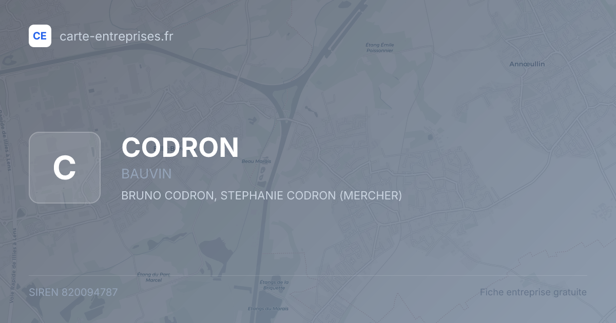 CODRON — 820094787 — fiche entreprise