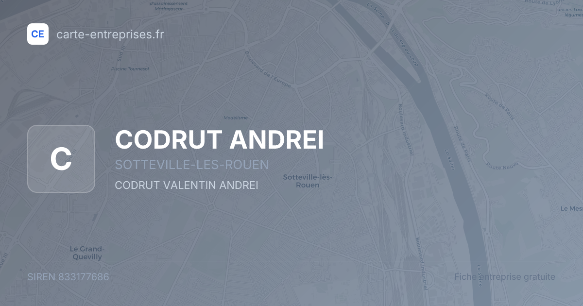 CODRUT ANDREI — 833177686 — fiche entreprise