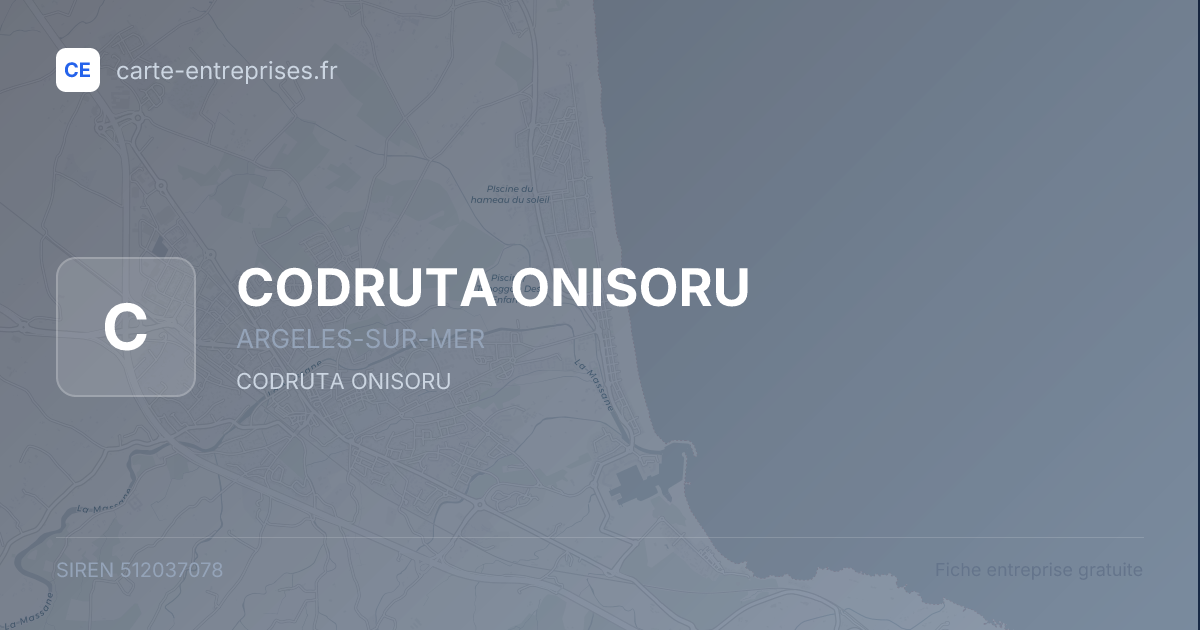 CODRUTA ONISORU — 512037078 — fiche entreprise