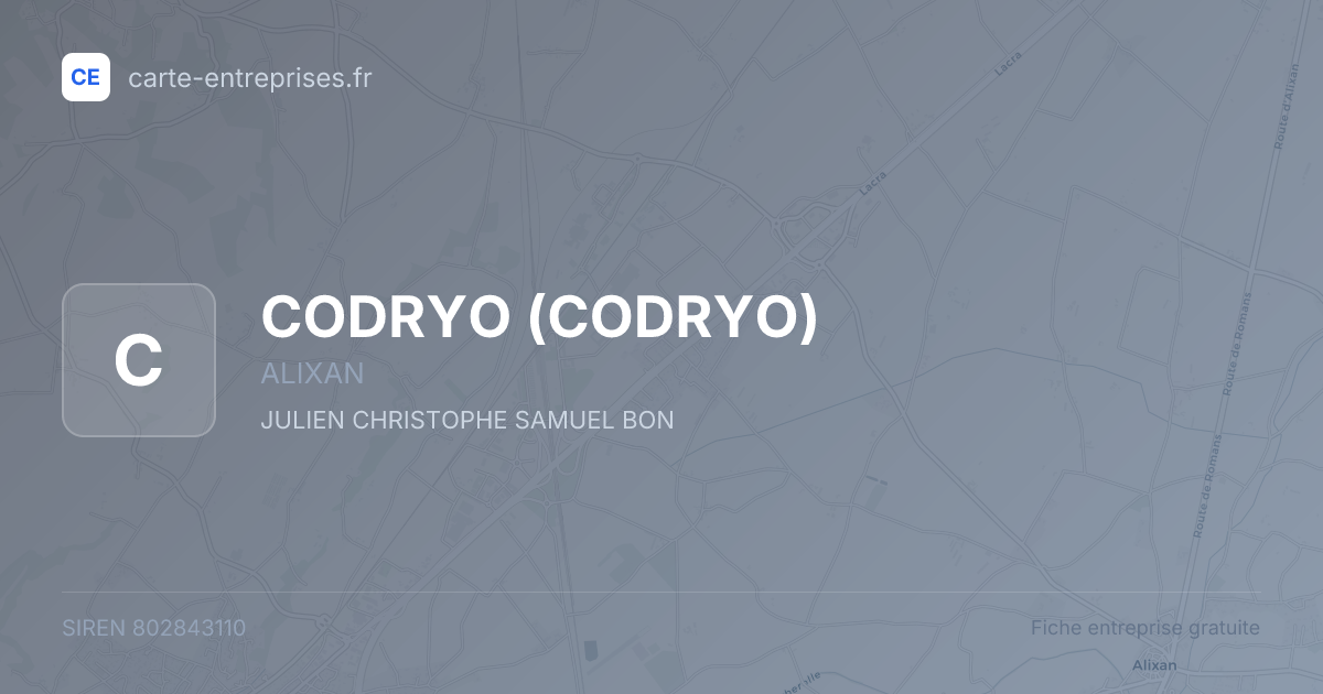 CODRYO — 802843110 — fiche entreprise
