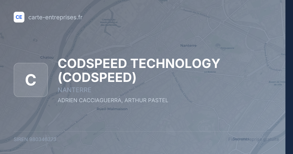 CODSPEED TECHNOLOGY (CODSPEED) — 980346373 — fiche entreprise
