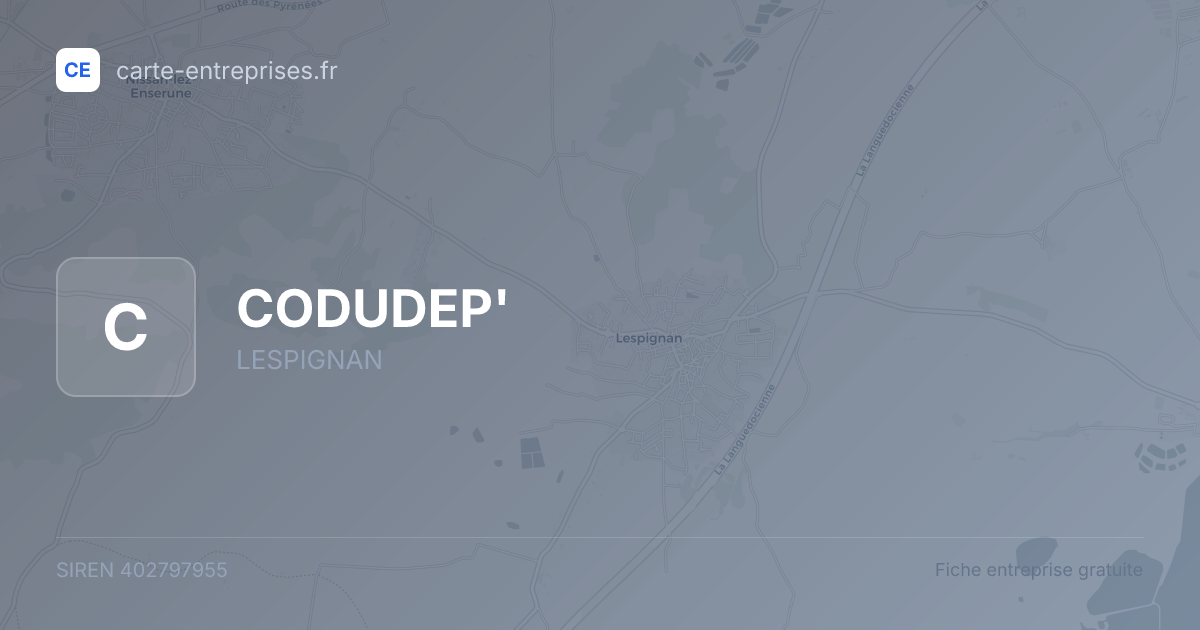 CODUDEP' — 402797955 — fiche entreprise