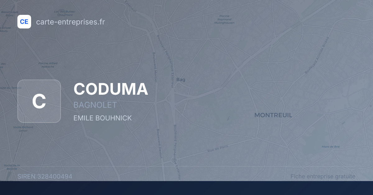 CODUMA — 328400494 — fiche entreprise