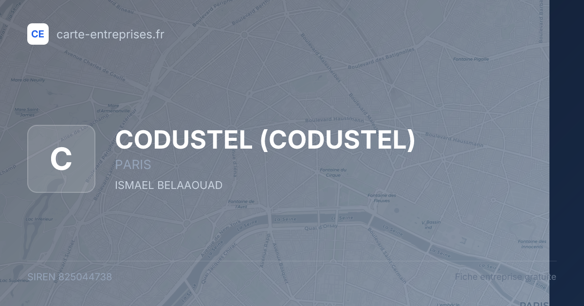 CODUSTEL — 825044738 — fiche entreprise