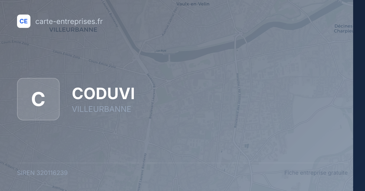 CODUVI — 320116239 — fiche entreprise