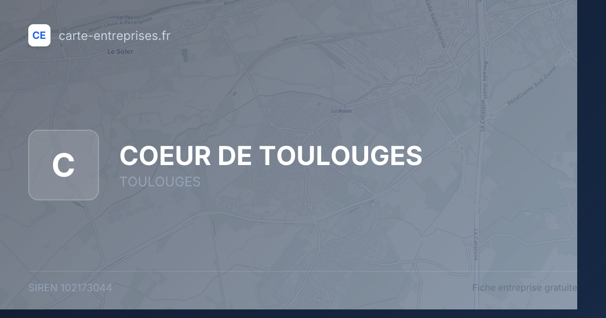 COEUR DE TOULOUGES — 102173044 — fiche entreprise