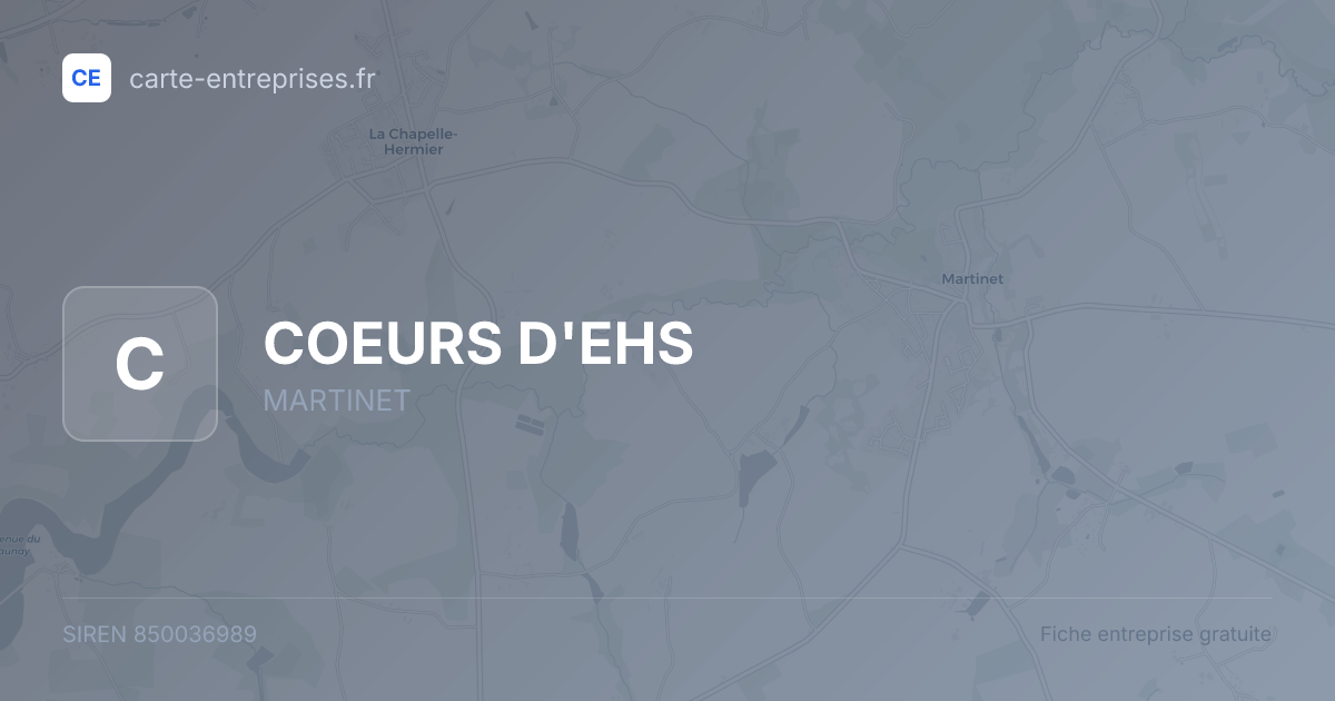 COEURS D'EHS — 850036989 — fiche entreprise