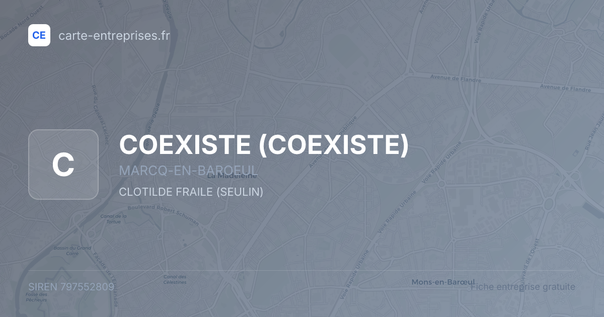 COEXISTE — 797552809 — fiche entreprise