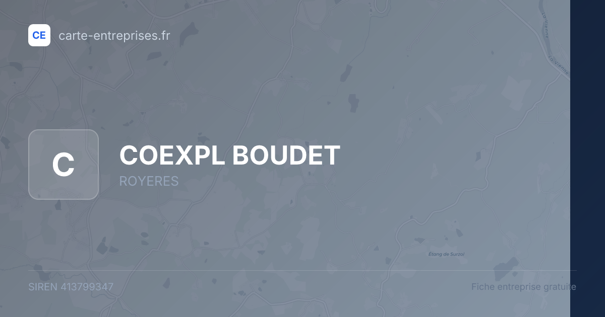 COEXPL BOUDET — 413799347 — fiche entreprise