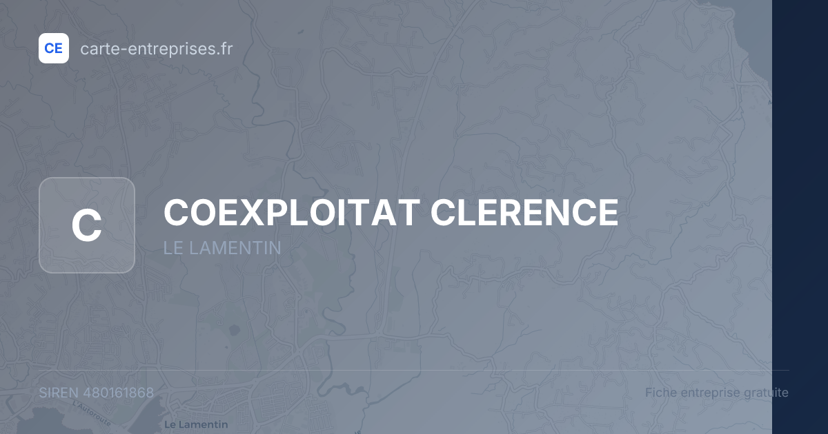 COEXPLOITAT CLERENCE — 480161868 — fiche entreprise