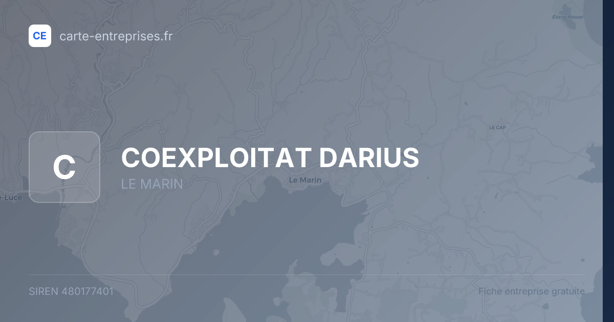 COEXPLOITAT DARIUS — 480177401 — fiche entreprise
