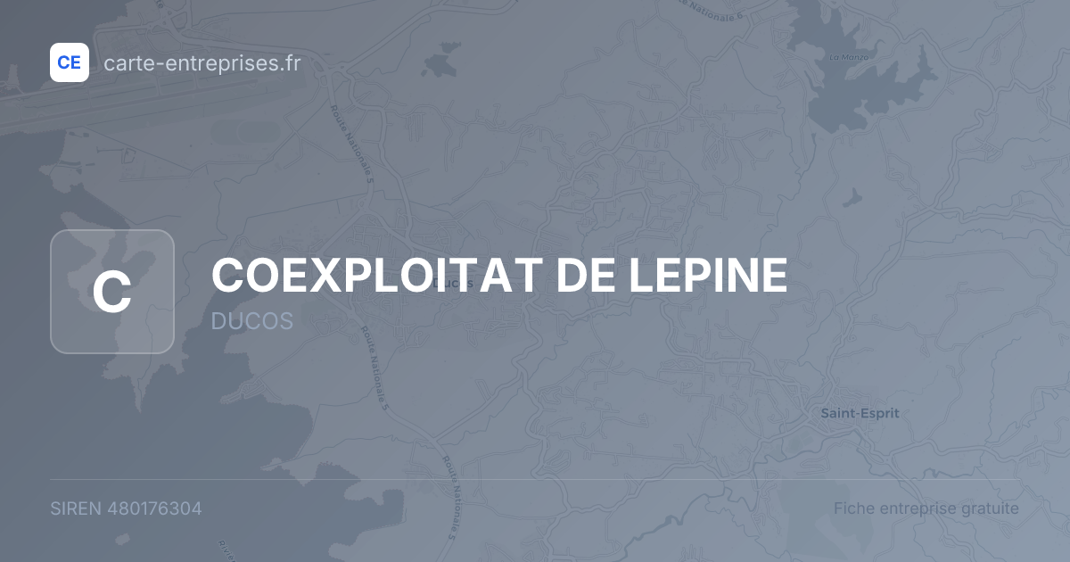COEXPLOITAT DE LEPINE — 480176304 — fiche entreprise