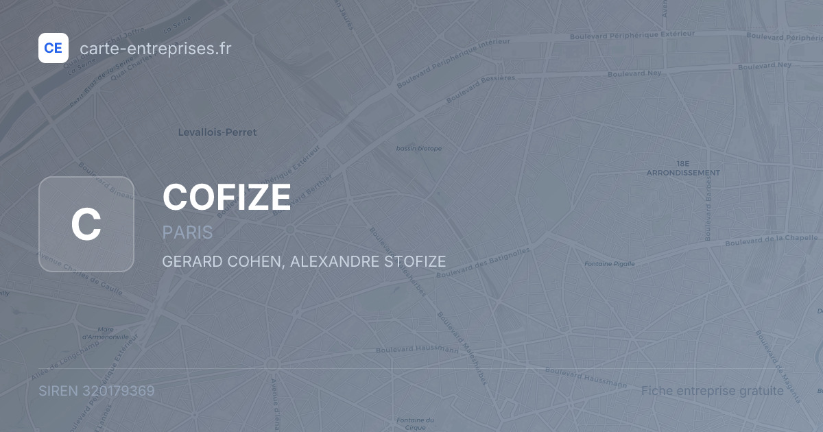 COFIZE — 320179369 — fiche entreprise