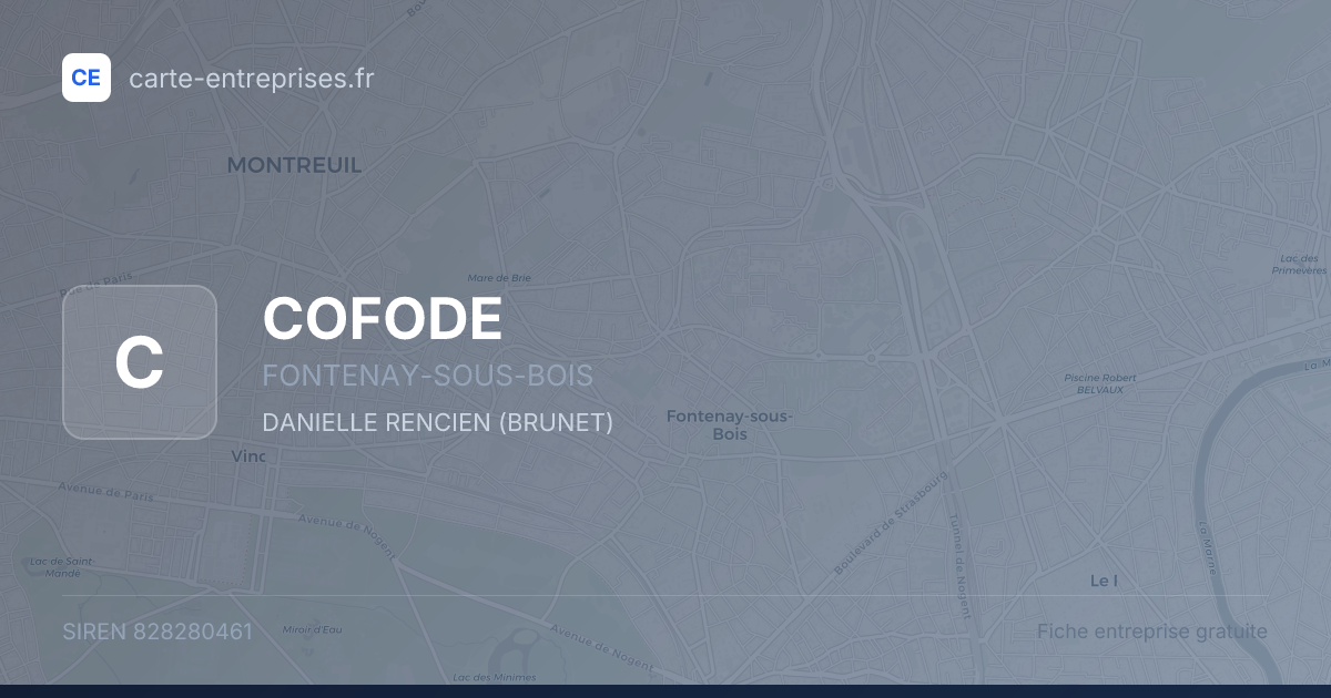 COFODE — 828280461 — fiche entreprise