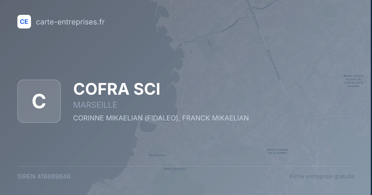 COFRA SCI — 418889846 — fiche entreprise
