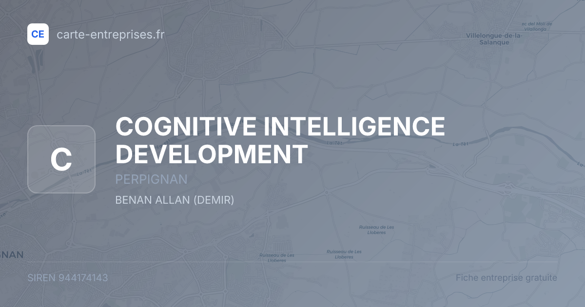COGNITIVE INTELLIGENCE DEVELOPMENT — 944174143 — fiche entreprise