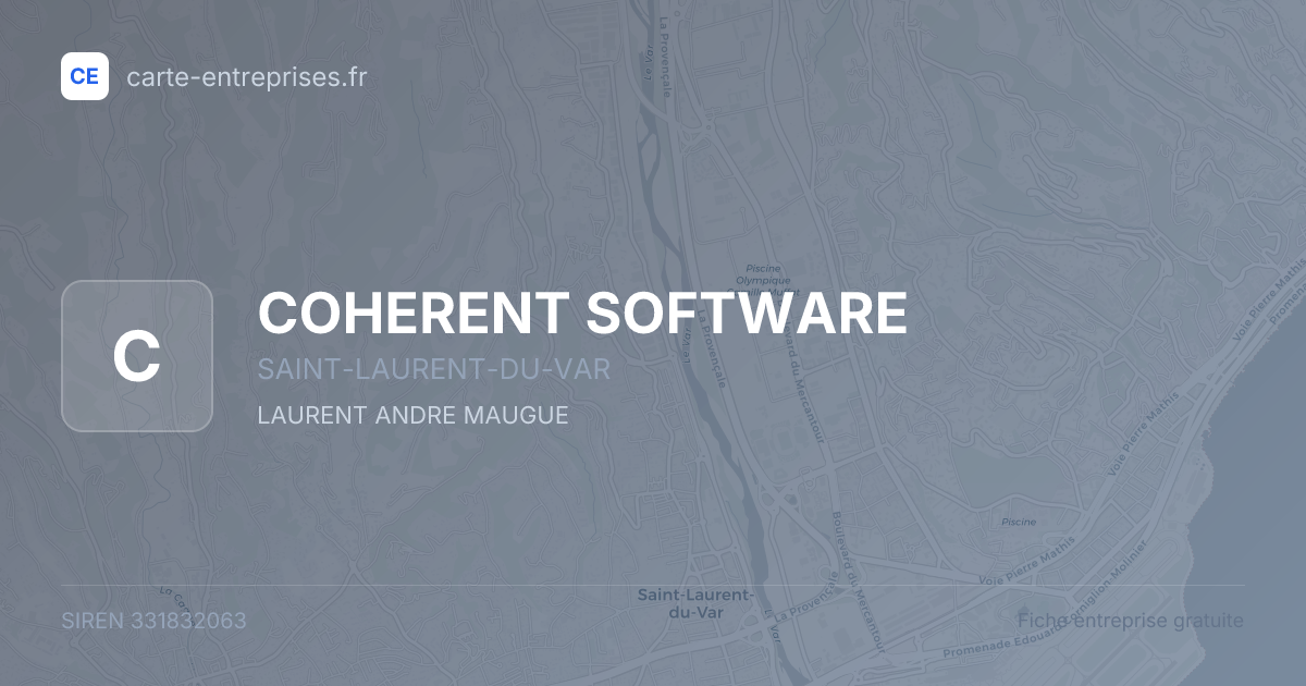 COHERENT SOFTWARE — 331832063 — fiche entreprise