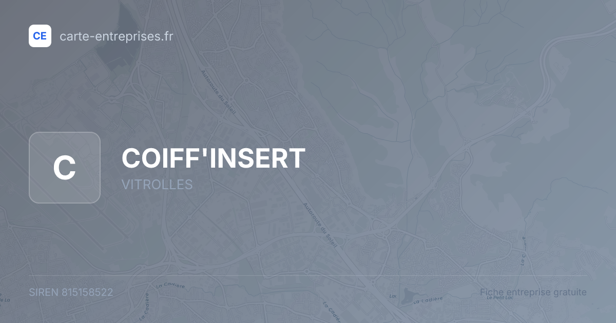 COIFF'INSERT — 815158522 — fiche entreprise
